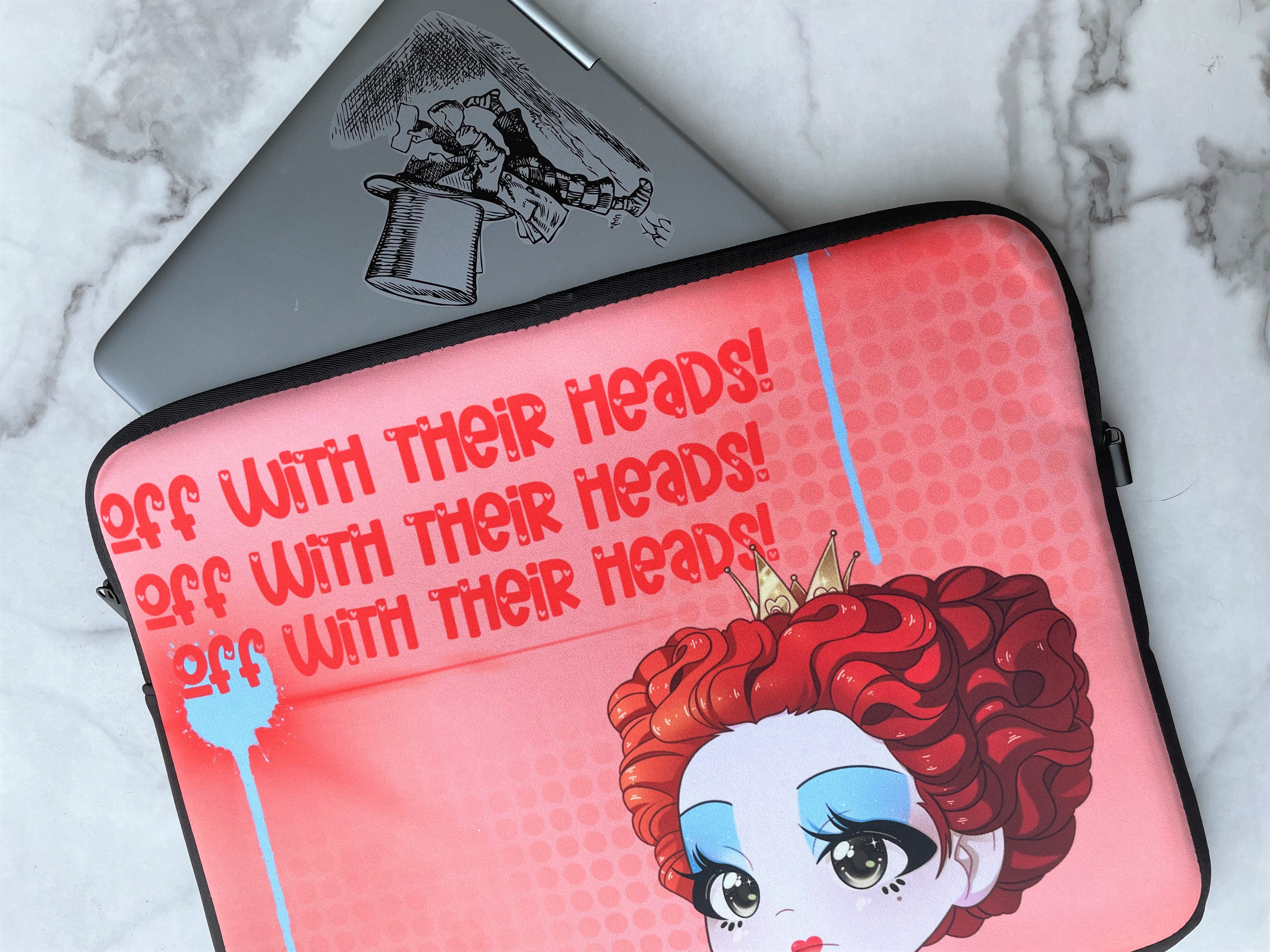 The Queen of Hearts Wonderland Chibi Series Faux Fur Laptop Sleeve