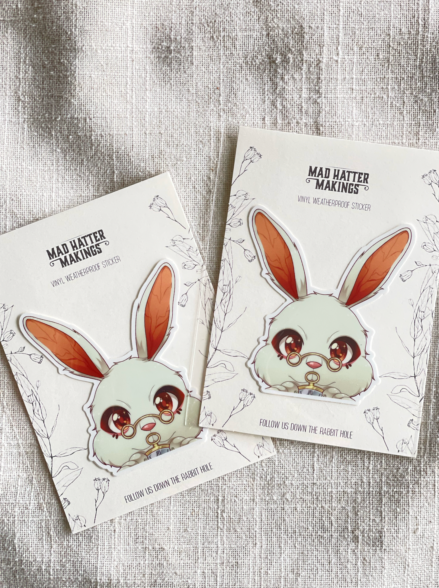 White Rabbit Chibi Vinyl Sticker