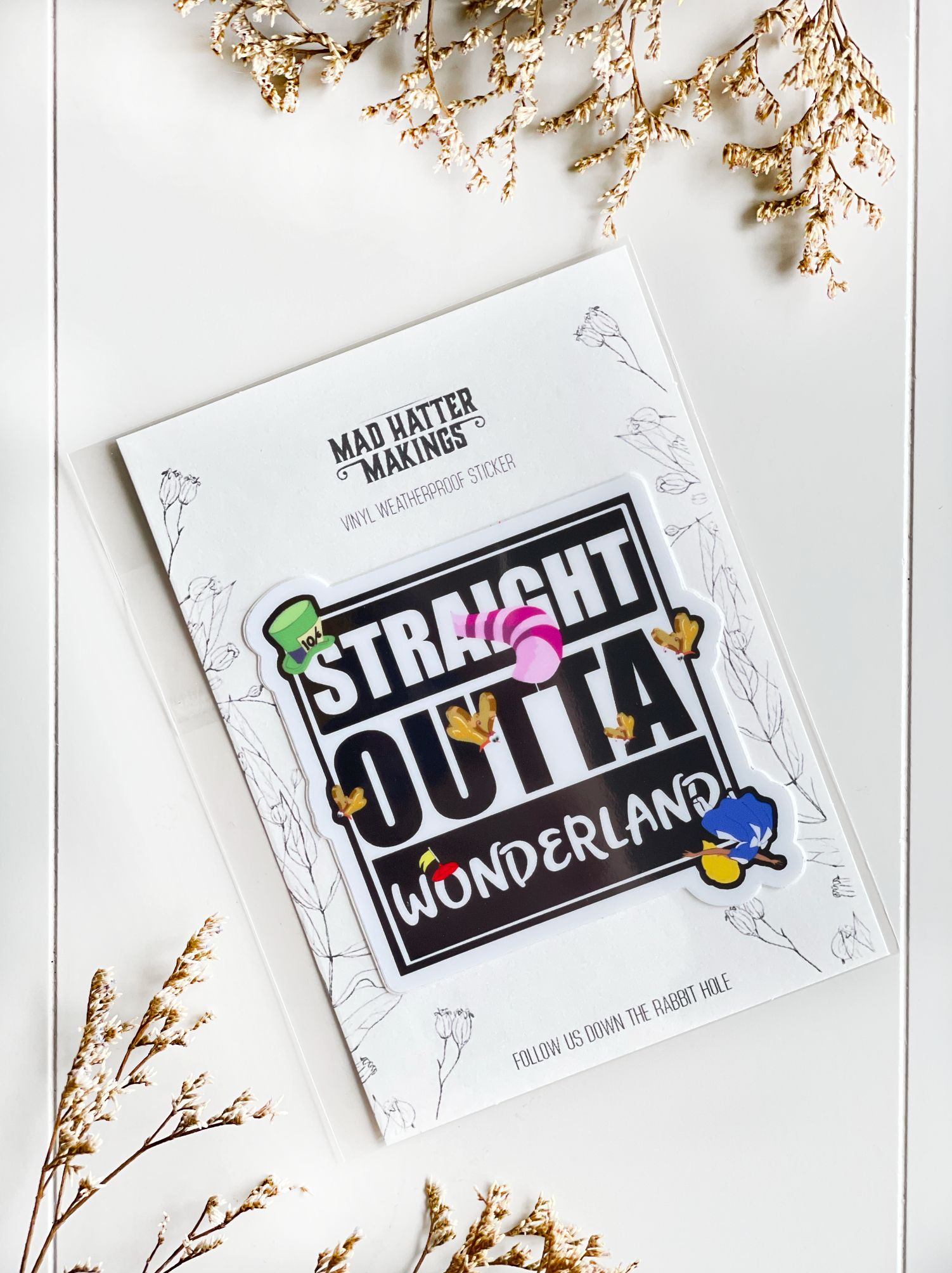 Straight OUTTA Wonderland Vinyl Sticker