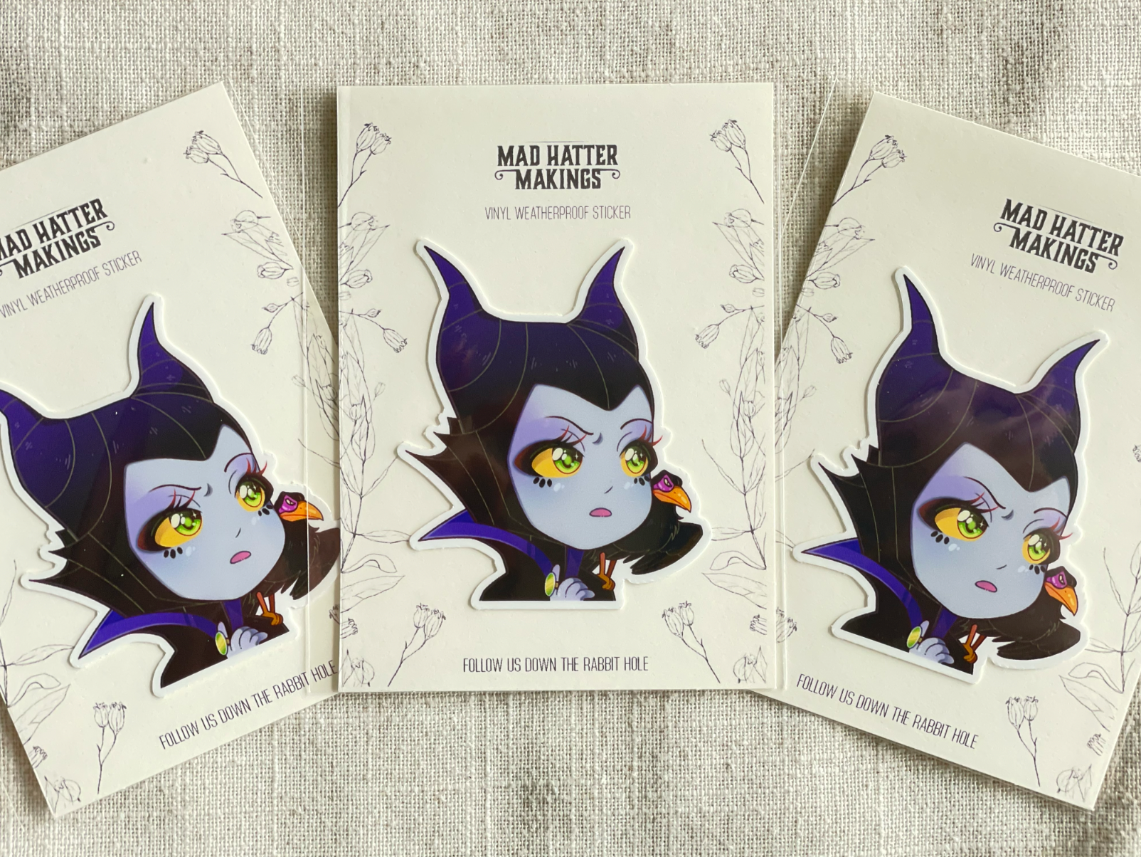 Evil Maleficent Chibi Vinyl Sticker