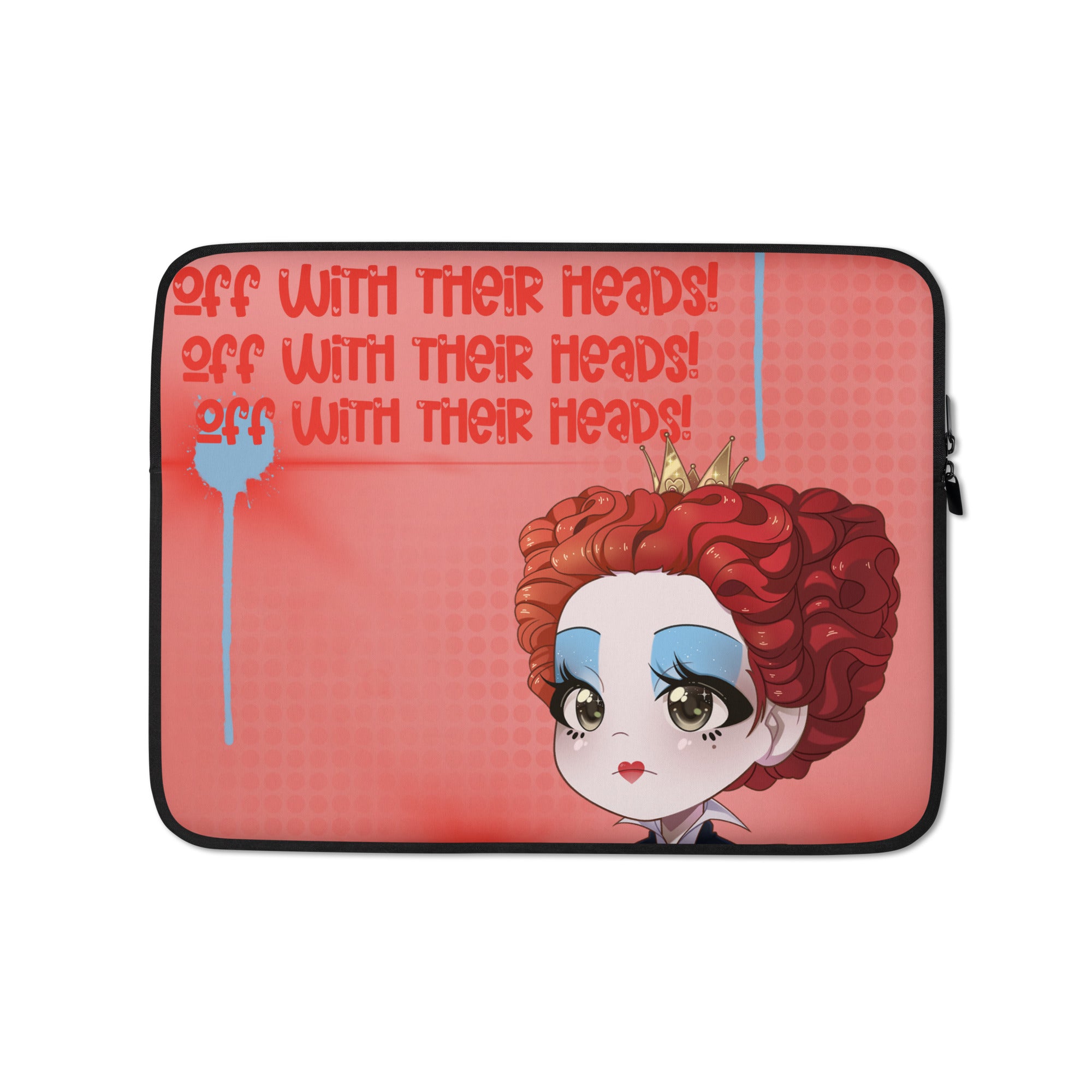 The Queen of Hearts Wonderland Chibi Series Faux Fur Laptop Sleeve