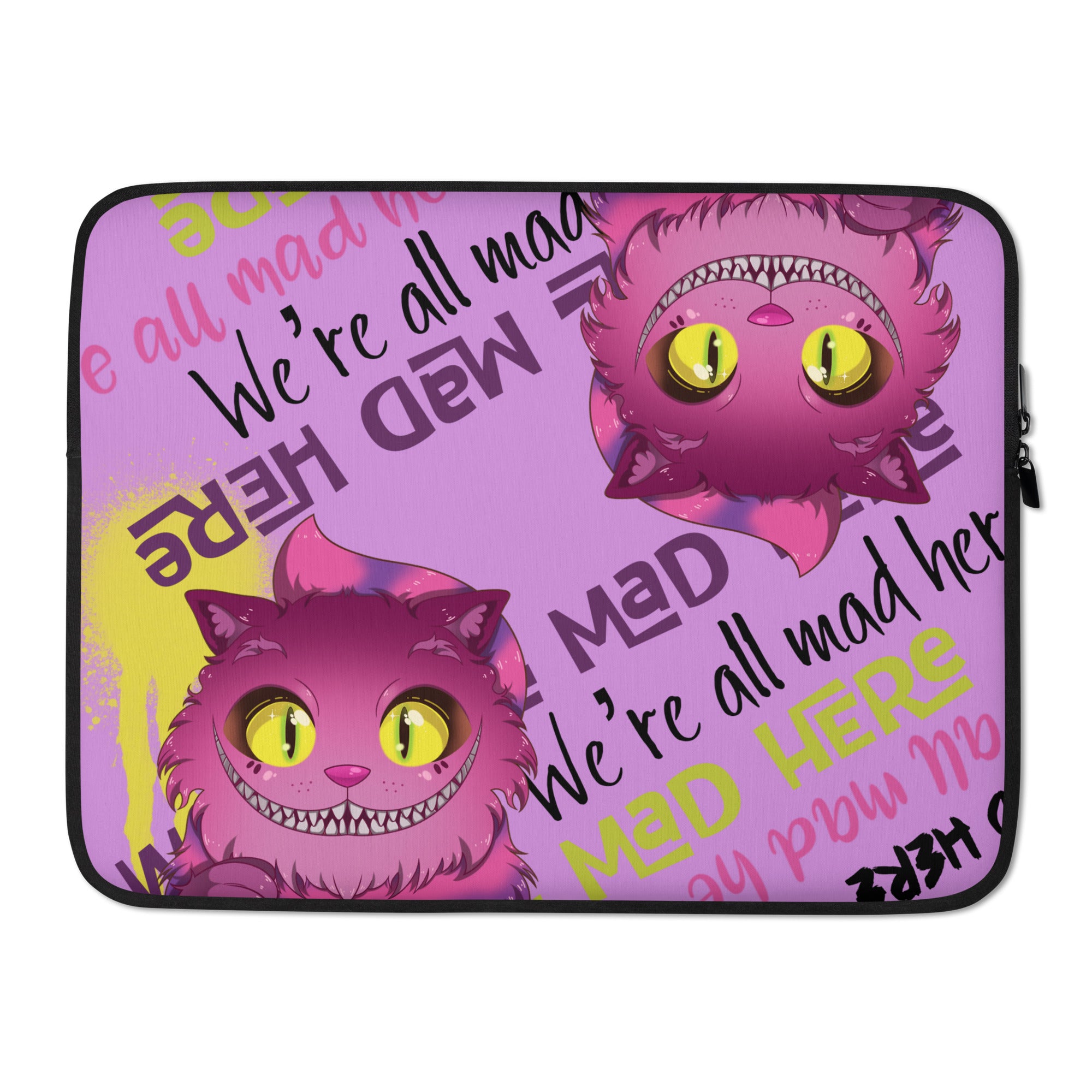 Cheshire Cat Wonderland Chibi Collection Faux Fur Laptop Sleeve